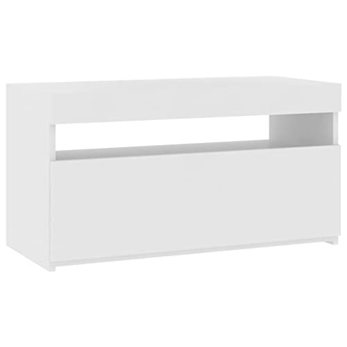 vidaXL TV Schrank mit LED-Leuchten Lowboard TV Möbel Tisch Board Sideboard Fernsehtisch Fernsehschrank HiFi-Schrank Hochglanz-Weiß 75x35x40cm vidaXL TV Schrank mit LED-Leuchten Lowboard TV Möbel Tisch Board Sideboard Fernsehtisch Fernsehschrank HiFi-Schrank Hochglanz-Weiß 75x35x40cm von vidaXL