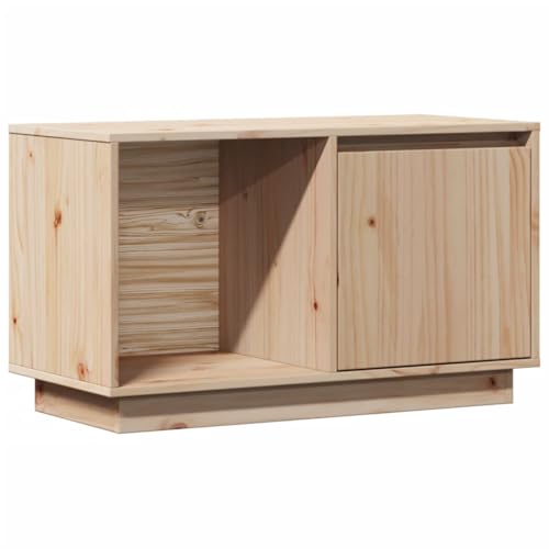 vidaXL TV Schrank mit Stauraum Lowboard TV Möbel Tisch Board Sideboard Fernsehschrank Fernsehtisch HiFi-Schrank 74x35x44cm Massivholz Kiefer von vidaXL
