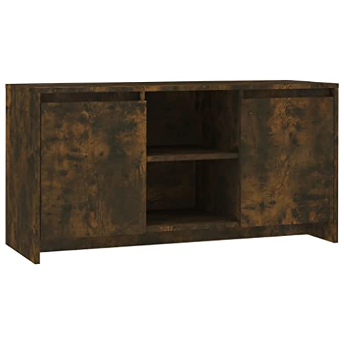 vidaXL TV Schrank mit Türen Fächern Lowboard TV Möbel Sideboard Fernsehtisch Fernsehschrank HiFi-Schrank Räuchereiche 102x37,5x52,5cm Holzwerkstoff von vidaXL