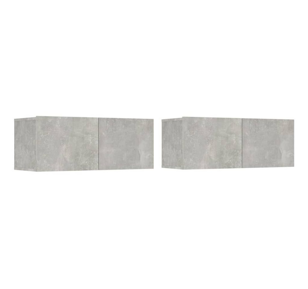vidaXL TV-Schrank TV-Boards 2 Stk. Betongrau 80x30x30 cm Holzwerkstoff vidaXL TV-Schrank TV-Boards 2 Stk. Betongrau 80x30x30 cm Holzwerkstoff von vidaXL