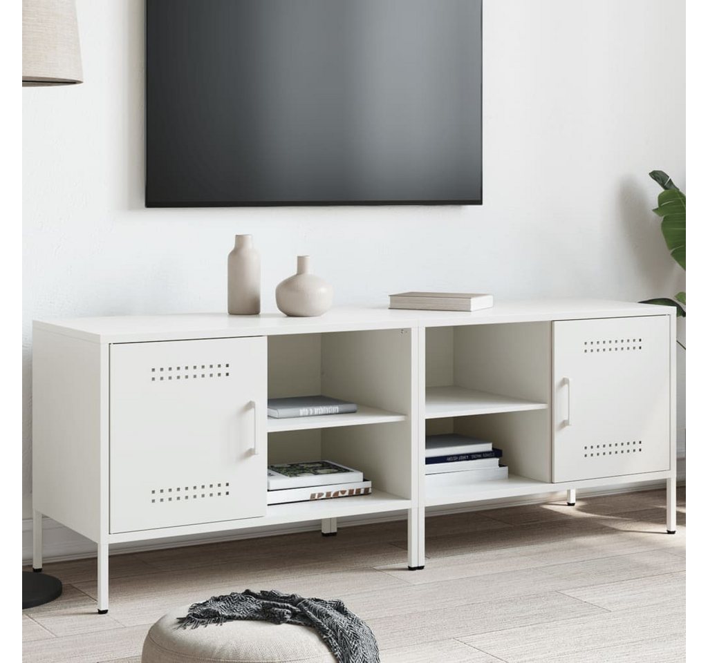 vidaXL TV-Schrank TV-Schränke 2 Stk. Weiß 68x39x50,5 cm Stahl von vidaXL