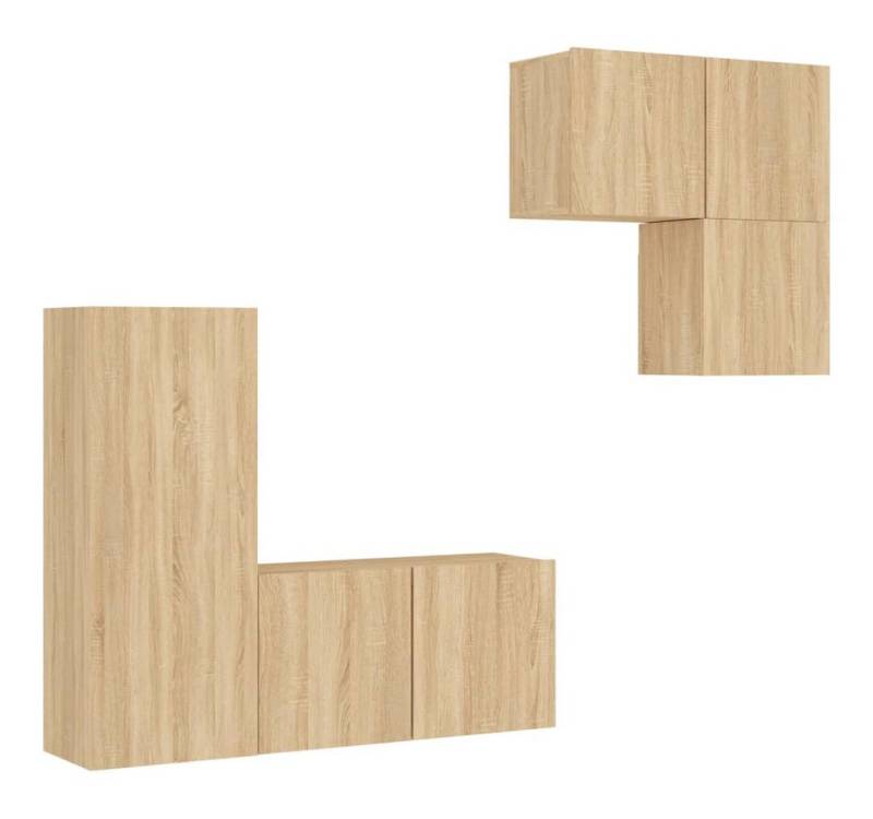 vidaXL TV-Wand, 4-tlg. Wohnwand Sonoma-Eiche Holzwerkstoff vidaXL TV-Wand, 4-tlg. Wohnwand Sonoma-Eiche Holzwerkstoff von vidaXL
