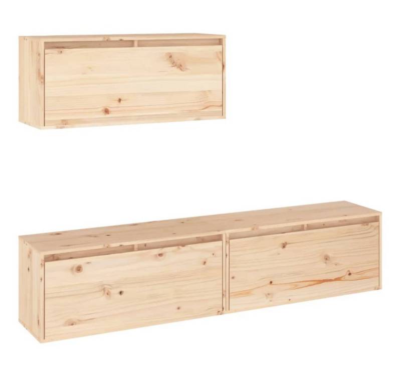 vidaXL TV-Wand, TV-Schränke 3 Stk. Massivholz Kiefer von vidaXL