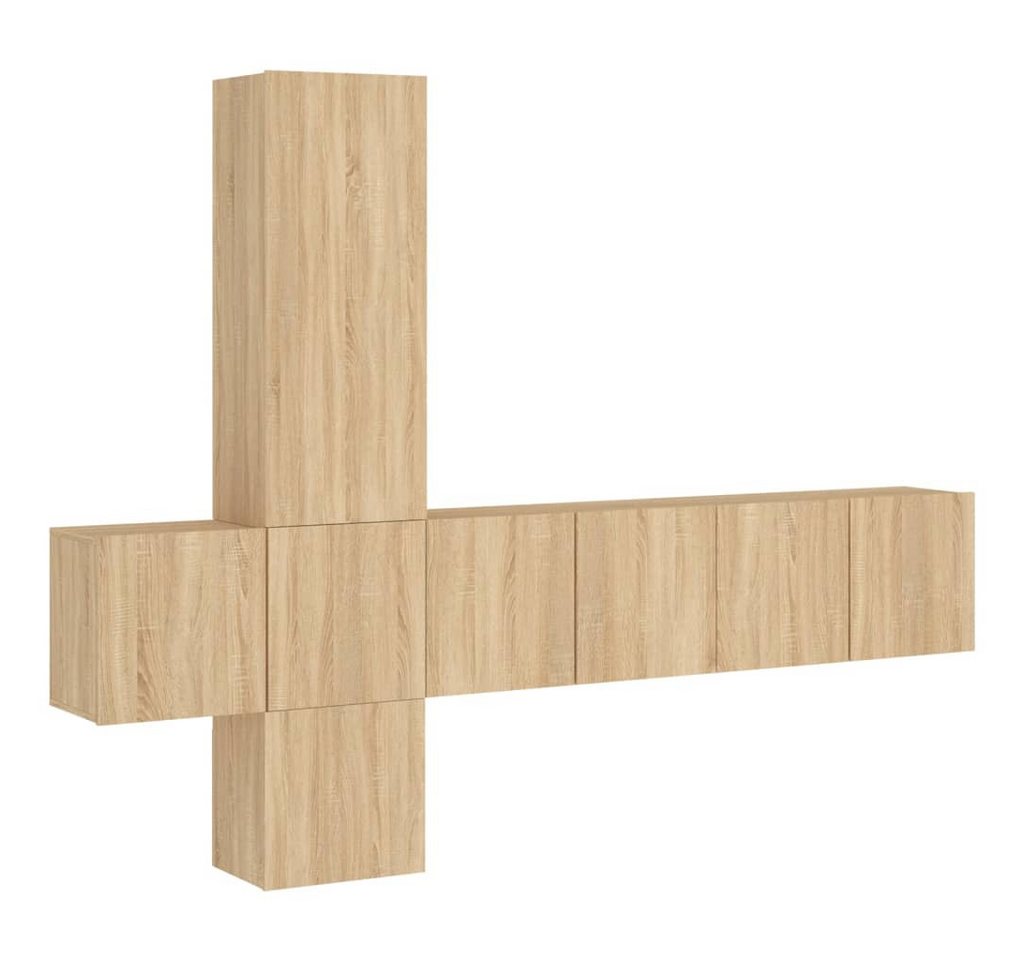 vidaXL TV-Wand 5-tlg. Wohnwand Sonoma-Eiche Holzwerkstoff, (1-St) von vidaXL