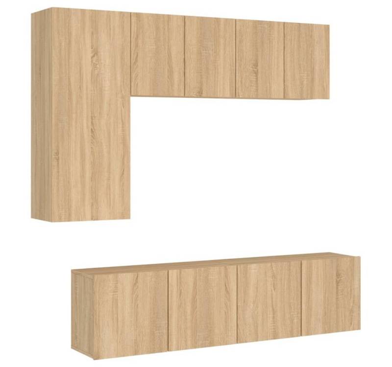 vidaXL TV-Wand 5-tlg. Wohnwand Sonoma-Eiche Holzwerkstoff, (1-St) von vidaXL