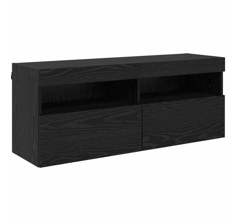 vidaXL TV-Wand TV-Wandregal Wandmontiert Schwarz Eichen-Optik 100 x 30 x 40 cm, (1-St) von vidaXL