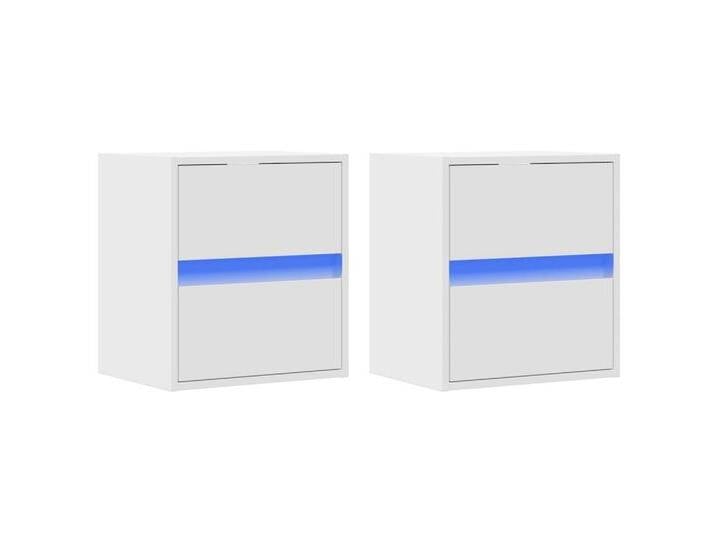 vidaXL TV-Wand TV-Wandschränke mit LED-Beleuchtung 2 Stk. Weiß 41x31x45 cm, (2-St), weiß, 2 St., Weiß von vidaXL