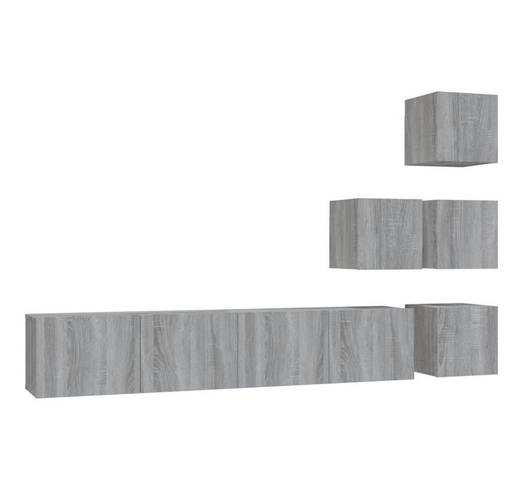 vidaXL TV-Wand TV-Wandschrank Grau Sonoma Holzwerkstoff, (1-St) von vidaXL