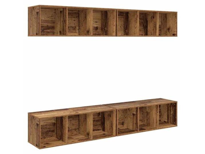 vidaXL TV-Wand Wand TV Schrank 4 pcs Altholz 37 x 37 x 107,5 cm Ingenieuholz, (4-St), Altholz von vidaXL