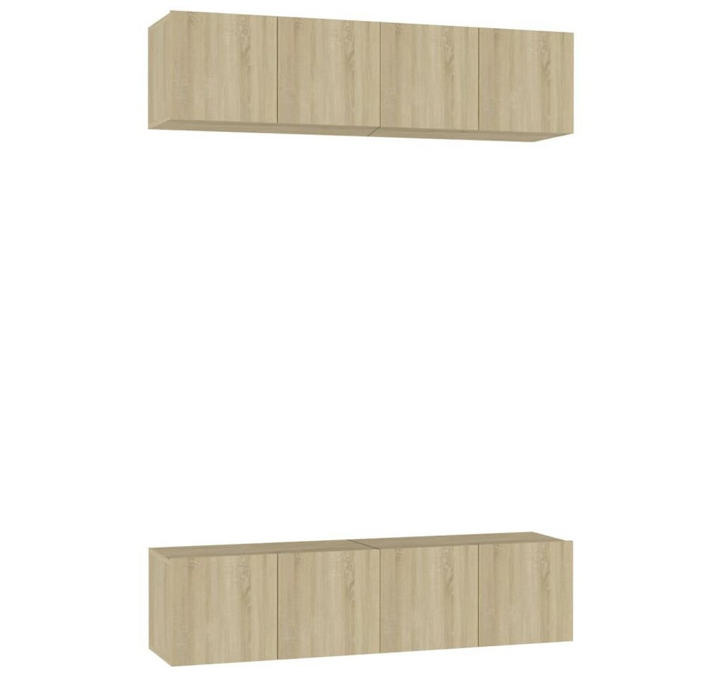 vidaXL TV-Wand, TV-Schränke 4 Stk. Sonoma-Eiche 60x30x30 cm Holzwerkstoff vidaXL TV-Wand, TV-Schränke 4 Stk. Sonoma-Eiche 60x30x30 cm Holzwerkstoff von vidaXL