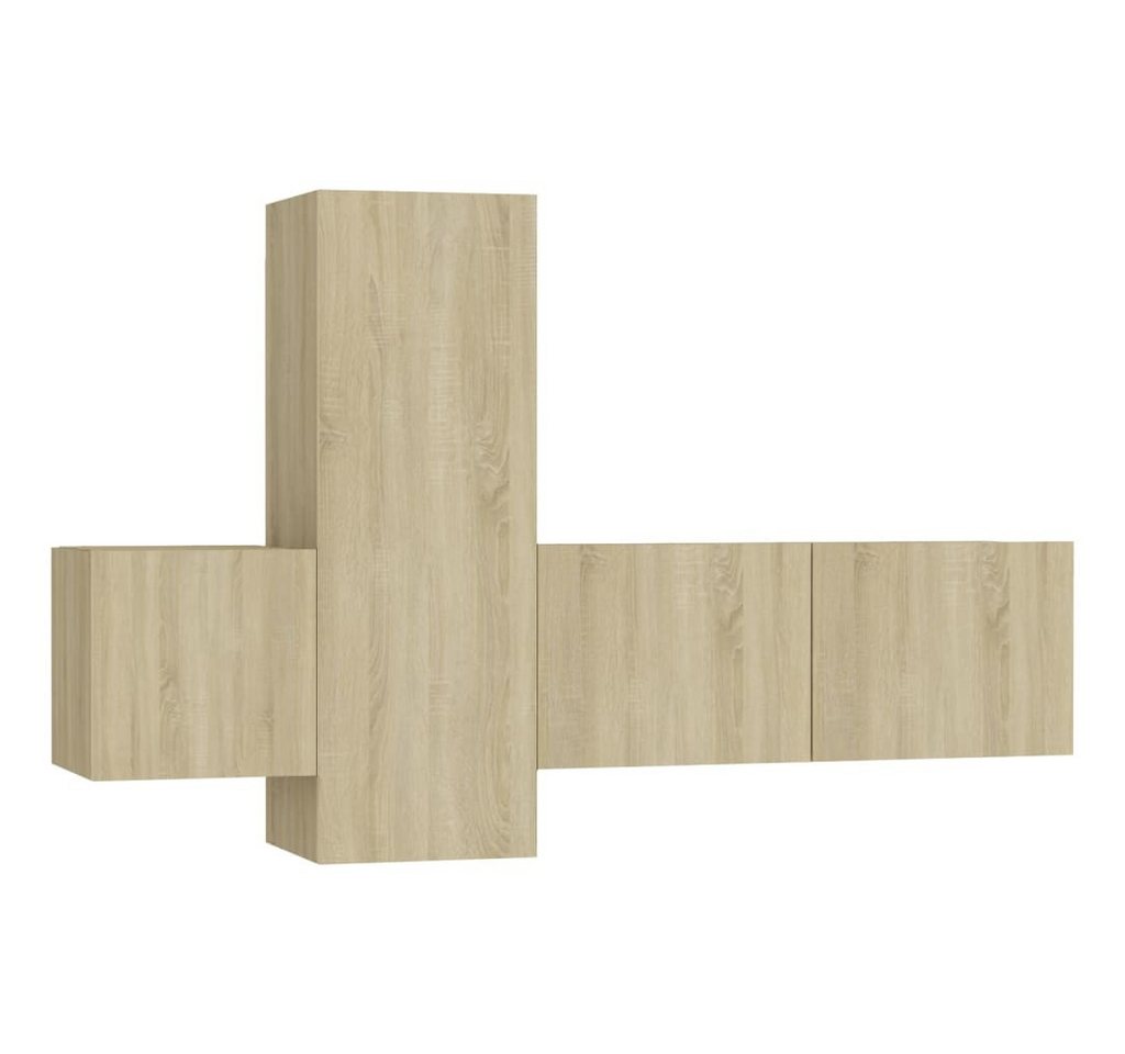 vidaXL TV-Wand, 3-tlg. TV-Schrank-Set Sonoma-Eiche Holzwerkstoff vidaXL TV-Wand, 3-tlg. TV-Schrank-Set Sonoma-Eiche Holzwerkstoff von vidaXL