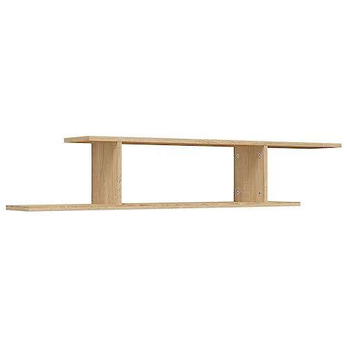 vidaXL TV Wandregal Lowboard Wandboard Schweberegal Hängeregal Dekoregal Freischwebend Regal Bücherregal Sonoma-Eiche 125x18x23cm Holzwerkstoff vidaXL TV Wandregal Lowboard Wandboard Schweberegal Hängeregal Dekoregal Freischwebend Regal Bücherregal Sonoma-Eiche 125x18x23cm Holzwerkstoff von vidaXL
