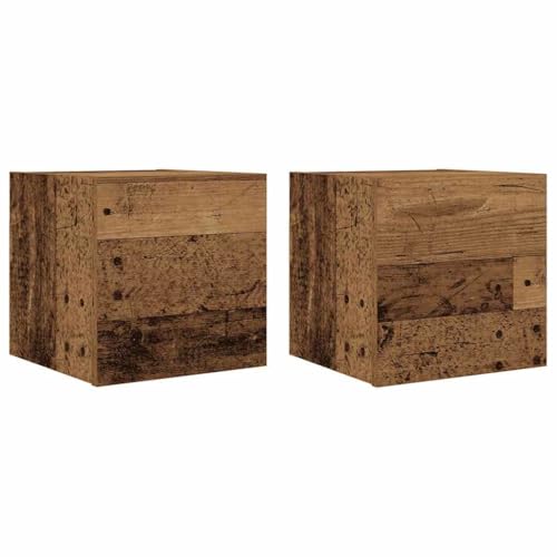 vidaXL TV-Wandschränke 2 STK. Altholz-Optik 30,5x30x30 cm, TV-Schrank, Medienschrank, Beistellschrank, TV-Konsole, HiFi-Schrank, Sideboard, TV-Möbel vidaXL TV-Wandschränke 2 STK. Altholz-Optik 30,5x30x30 cm, TV-Schrank, Medienschrank, Beistellschrank, TV-Konsole, HiFi-Schrank, Sideboard, TV-Möbel von vidaXL