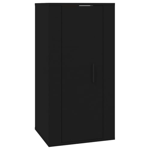 vidaXL TV Wandschrank Hängeschrank TV Schrank Möbel HiFi-Schrank Hängend Wohnzimmer Nachtschrank Nachttisch Schlafzimmer Schwarz 40x34,5x80cm von vidaXL