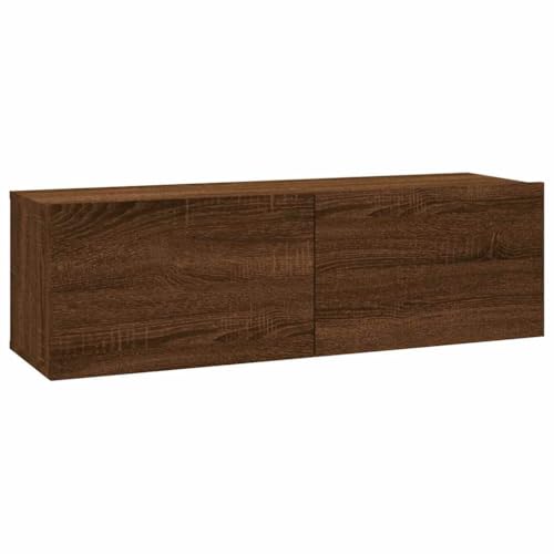 vidaXL TV Wandschrank Schrank Hängeschrank Fernsehschrank Lowboard Fernsehtisch TV Möbel HiFi-Schrank Braun Eichen-Optik 100x30x30cm Holzwerkstoff von vidaXL