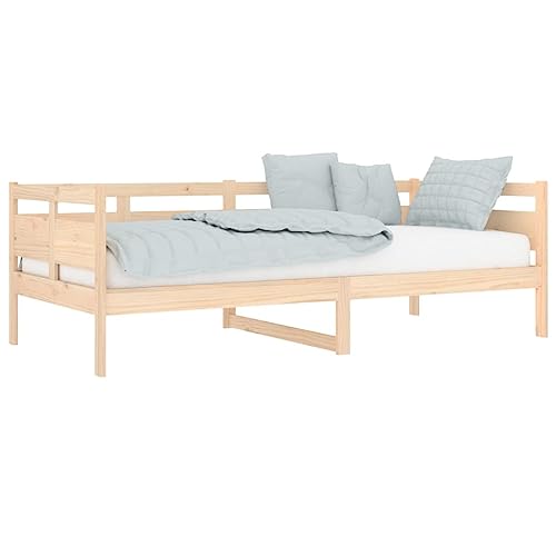 vidaXL Tagesbett Gästebett Sofabett Einzelbett Sofa Bett Bettsofa Bettgestell Bettrahmen Schlafsofa Holzbett Massivholz Kiefer 90x200cm von vidaXL