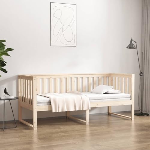 vidaXL Tagesbett Sofabett Gästebett Sofa Einzelbett Bettsofa Bett Bettgestell Schlafsofa Holzbett Bettrahmen 80x200cm Massivholz Kiefer vidaXL Tagesbett Sofabett Gästebett Sofa Einzelbett Bettsofa Bett Bettgestell Schlafsofa Holzbett Bettrahmen 80x200cm Massivholz Kiefer von vidaXL