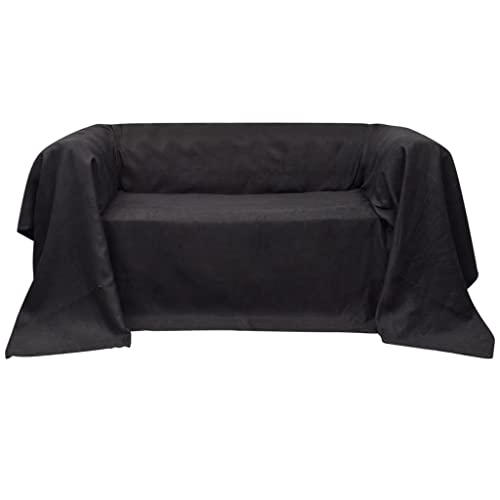 vidaXL Tagesdecke Anthrazit 140x210cm Sofaüberwurf Plaid Sofa Couch Decke von vidaXL