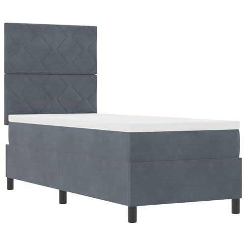 vidaXL Taschenfederbettmatratze mit Samt-Reißverschlussbezug | Dunkelgrau 80X200 cm Schaum und Federn für optimalen Halt Modernes Design für Schlafzimmersitzmöbel Schützer Pad Topper Einzel vidaXL Taschenfederbettmatratze mit Samt-Reißverschlussbezug | Dunkelgrau 80X200 cm Schaum und Federn für optimalen Halt Modernes Design für Schlafzimmersitzmöbel Schützer Pad Topper Einzel von vidaXL