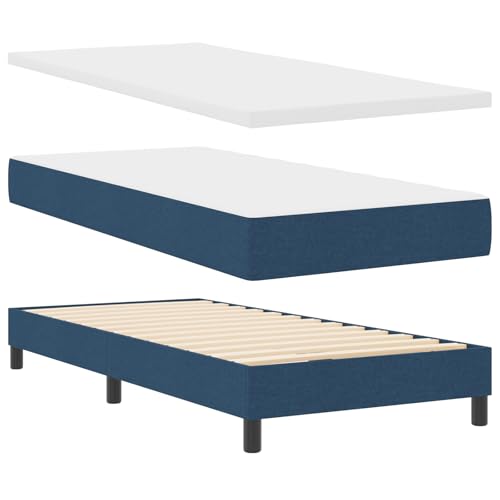 vidaXL Taschenfederkernmatratze 90x200 cm mit Reißverschluss | Schaum für Einzelbett | Blau und Weiß | Bequeme mittelfeste Unterstützung für Schlafzimmer | Zubehör und Topper vidaXL Taschenfederkernmatratze 90x200 cm mit Reißverschluss | Schaum für Einzelbett | Blau und Weiß | Bequeme mittelfeste Unterstützung für Schlafzimmer | Zubehör und Topper von vidaXL