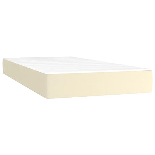 vidaXL Taschenfederkernmatratze Matratze Bett Matratzen Taschenfederkern Federkernmatratze Schaumstoffmatratze Creme 80x200x20cm Kunstleder von vidaXL