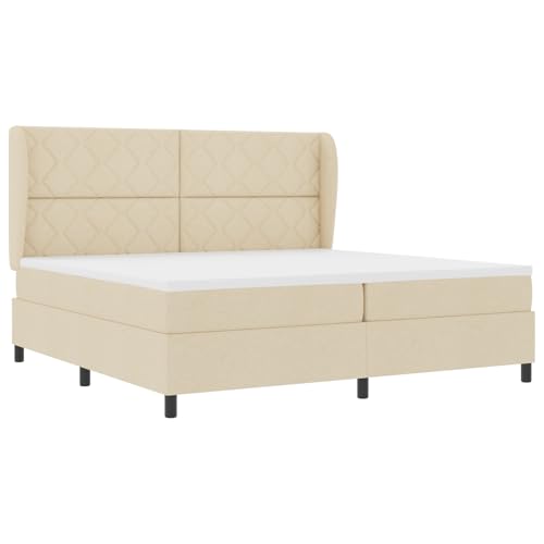 vidaXL Taschenfederkernmatratze in Creme, 100 x 200 cm, robuster Stoff, gemütlich, mit Schaum und mittelharter Unterstützung - perfekt für Dein Schlafzimmer und Moderne Möbel. von vidaXL