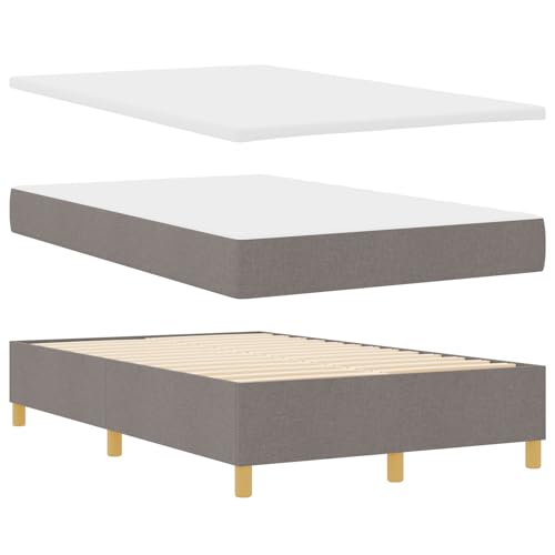 vidaXL Taupe Boxspringbett mit Matratze & Bank 120X190 cm Stoff Polsterung Unterstützung Ideal für Schlafzimmer Topper Schoner Möbel Rahmen vidaXL Taupe Boxspringbett mit Matratze & Bank 120X190 cm Stoff Polsterung Unterstützung Ideal für Schlafzimmer Topper Schoner Möbel Rahmen von vidaXL