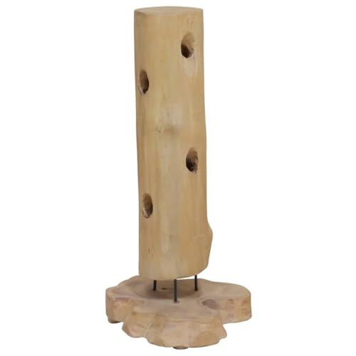 vidaXL Teak Massiv Weinständer für 8 Flaschen Komplett Handgefertigt Vintage Retro Freistehend Weinregal Flaschenständer Flaschenregal 40x30x80cm von vidaXL