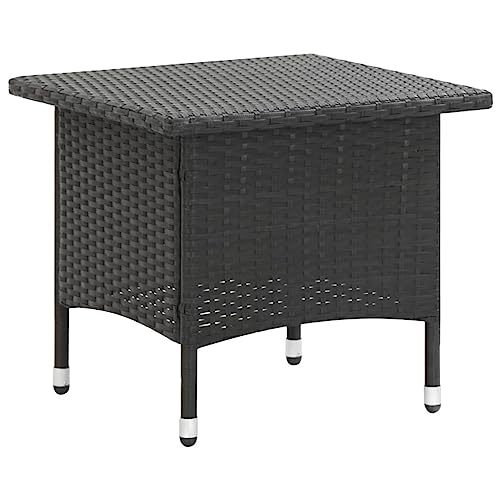 vidaXL Teetisch Gartentisch Beistelltisch Balkontisch Couchtisch Terrassentisch Gartenmöbel Tisch Terrasse Schwarz 50x50x47cm Poly Rattan vidaXL Teetisch Gartentisch Beistelltisch Balkontisch Couchtisch Terrassentisch Gartenmöbel Tisch Terrasse Schwarz 50x50x47cm Poly Rattan von vidaXL