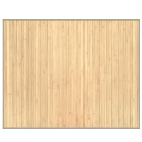 vidaXL Teppich, Bambusteppich Rechteckig, Bambusmatte rutschfest für Wohnzimmer, Läufer Küchenteppich Flurteppich, Modern, Hell Natur 80x100cm Bambus von vidaXL