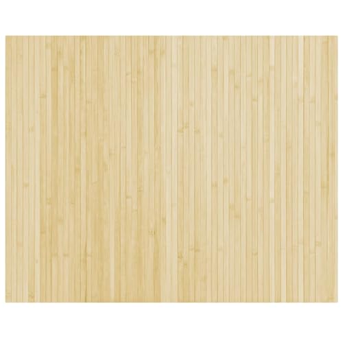 vidaXL Teppich, Bambusteppich Rechteckig, Bambusmatte rutschfest für Wohnzimmer, Läufer Küchenteppich Flurteppich, Modern, Hell Natur 80x100cm Bambus von vidaXL