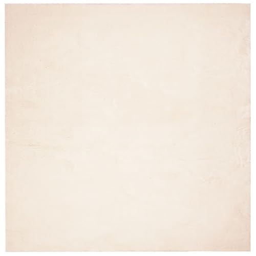 vidaXL Teppich, Wohnzimmerteppich Kurzflor Weich Waschbar, Moderner Teppich für Wohnzimmer Schlafzimmer, Flauschig Einfarbig rutschfest, Beige 160x160cm von vidaXL