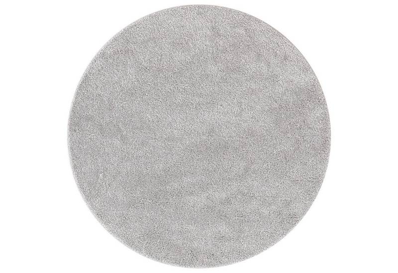 vidaXL Teppich Flauschiger Teppich mit Latexrückseite Grau ø120 cm, Höhe: 0 mm von vidaXL
