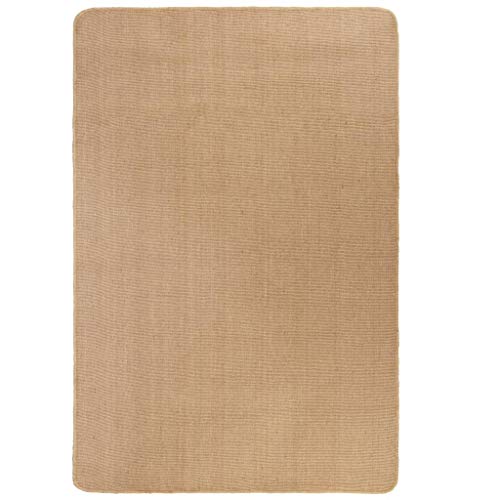 vidaXL Teppich Jute mit Latexrücken 140x200cm Naturfarben Läufer Webteppich von vidaXL