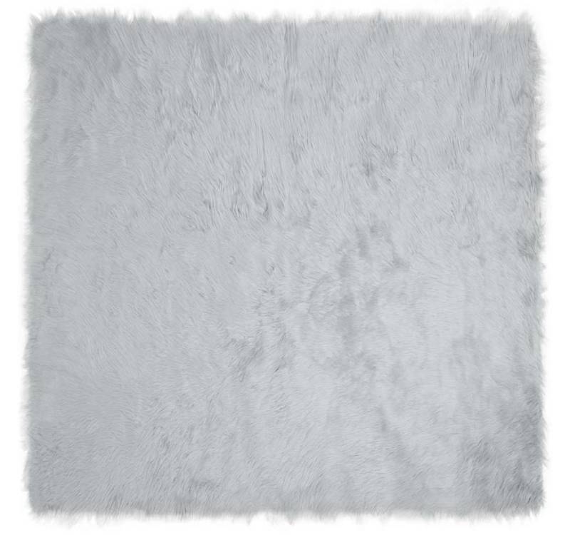 vidaXL Teppich Kunstfell Schaffellteppich Grau 120 x 120 cm Polyester vidaXL Teppich Kunstfell Schaffellteppich Grau 120 x 120 cm Polyester von vidaXL