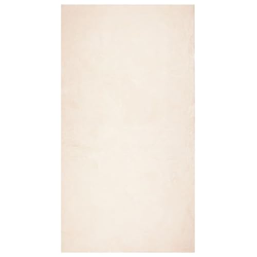 vidaXL Teppich Kurzflor Weich Flauschig Waschbar, Teppich für Wohnzimmer Schlafzimmer, Modern Einfarbige Muster rutschfeste Unterseite, Beige 80x150cm von vidaXL