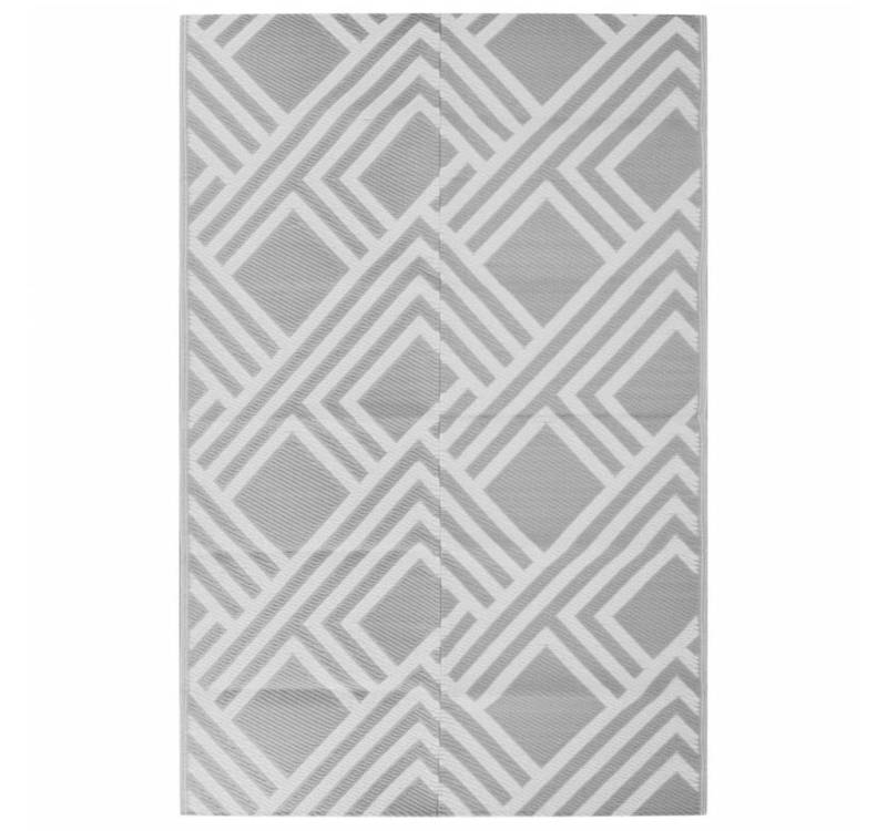 vidaXL Outdoorteppich Outdoor-Teppich Grau 190x290 cm Kunststoff Polypropylen, Höhe: 0 mm von vidaXL