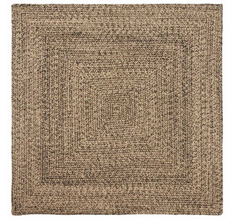 vidaXL Teppich Teppich Geflecht Natur und Schwarz 120 x 120 cm Jute vidaXL Teppich Teppich Geflecht Natur und Schwarz 120 x 120 cm Jute von vidaXL