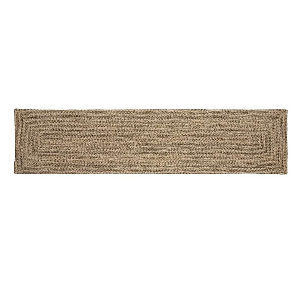 vidaXL Teppich Teppich Geflecht Natur und Schwarz 60 x 300 cm Jute von vidaXL