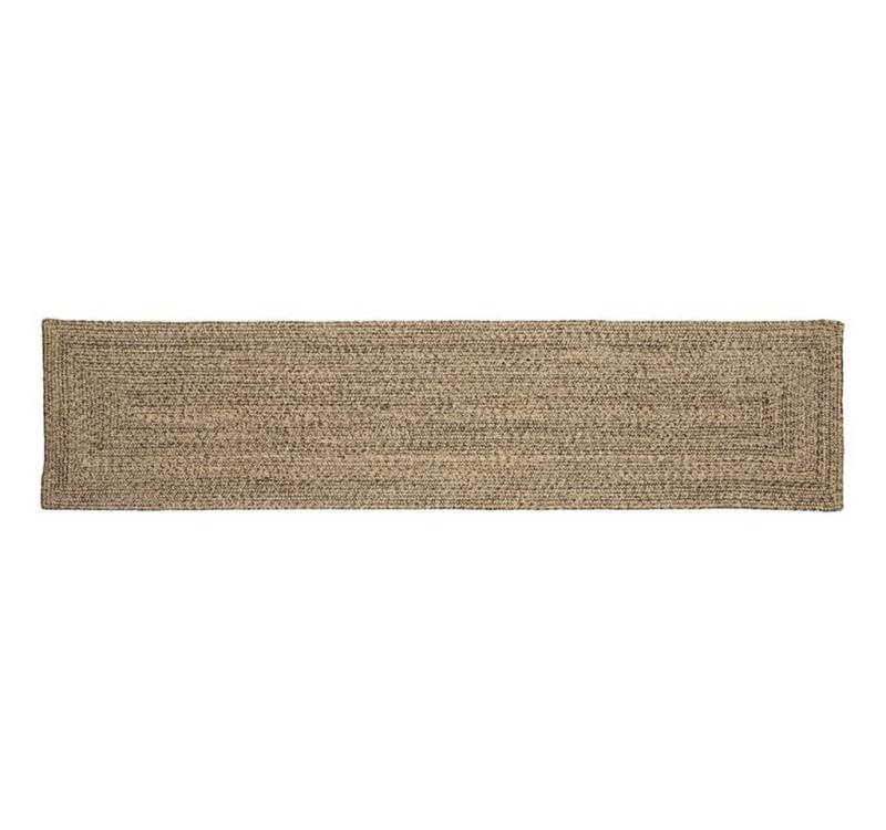 vidaXL Teppich Teppich Geflecht Natur und Schwarz 60 x 300 cm Jute von vidaXL
