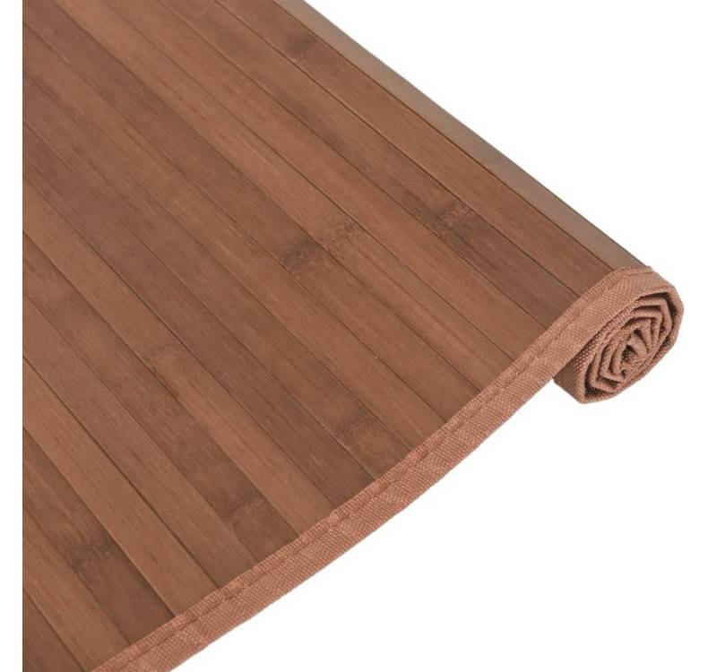 vidaXL Teppich Teppich Rechteckig Braun 80x400 cm Bambus, Höhe: 0 mm von vidaXL