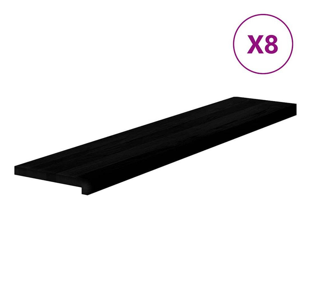 vidaXL Stufenmatte Treppenstufen 8 Stk Dunkelbraun 120x30x2 cm Massivholz Eiche von vidaXL