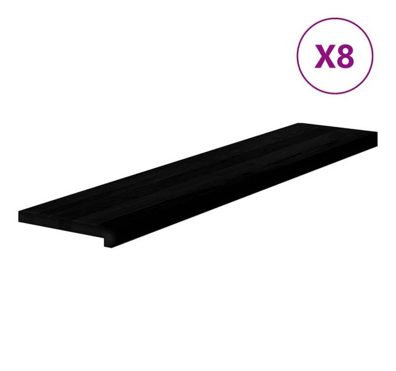 vidaXL Stufenmatte Treppenstufen 8 Stk Dunkelbraun 120x30x2 cm Massivholz Eiche von vidaXL