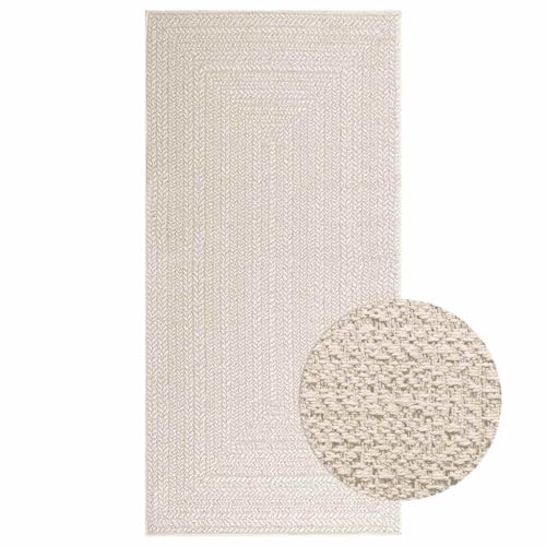 vidaXL Teppich ZIZUR Creme 100x200 cm Jute-Optik Indoor und Outdoor, Fußmatte, Bodenteppich, Teppichboden, Bodenmatte, Flächenvorleger, Innenteppich vidaXL Teppich ZIZUR Creme 100x200 cm Jute-Optik Indoor und Outdoor, Fußmatte, Bodenteppich, Teppichboden, Bodenmatte, Flächenvorleger, Innenteppich von vidaXL