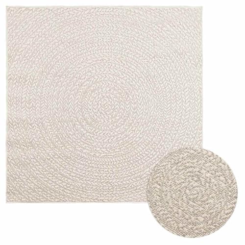 vidaXL Teppich ZIZUR Creme 120x120 cm Jute-Optik Indoor und Outdoor, Fußmatte, Bodenteppich, Teppichboden, Bodenmatte, Flächenvorleger, Innenteppich vidaXL Teppich ZIZUR Creme 120x120 cm Jute-Optik Indoor und Outdoor, Fußmatte, Bodenteppich, Teppichboden, Bodenmatte, Flächenvorleger, Innenteppich von vidaXL