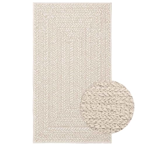 vidaXL Teppich ZIZUR Creme 60x110 cm Jute-Optik Indoor und Outdoor, Fußmatte, Bodenteppich, Teppichboden, Bodenmatte, Flächenvorleger, Innenteppich vidaXL Teppich ZIZUR Creme 60x110 cm Jute-Optik Indoor und Outdoor, Fußmatte, Bodenteppich, Teppichboden, Bodenmatte, Flächenvorleger, Innenteppich von vidaXL