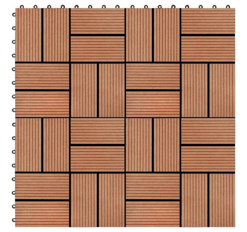 vidaXL Teppichboden 22 Stk. Terrassenfliesen 30 x 30 cm 2 qm WPC Teakholzfarbe vidaXL Teppichboden 22 Stk. Terrassenfliesen 30 x 30 cm 2 qm WPC Teakholzfarbe von vidaXL