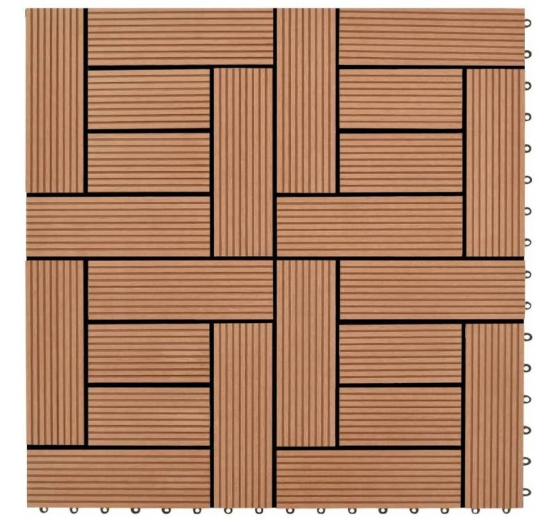 vidaXL Teppichboden Braune Terrassenfliesen 11 Stk. 30 x 30 cm WPC 1 qm vidaXL Teppichboden Braune Terrassenfliesen 11 Stk. 30 x 30 cm WPC 1 qm von vidaXL