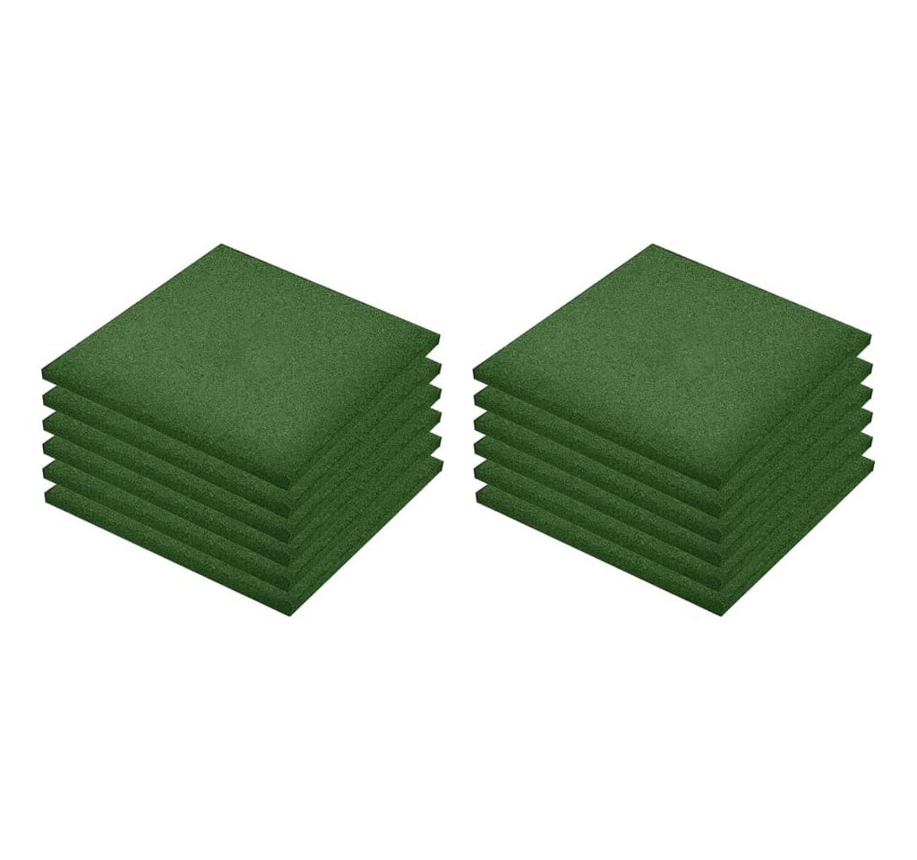 vidaXL Teppichboden Fallschutzfliesen 12 Stk. Gummi 50 x 50 x 3 cm Grün, Höhe: 3 mm vidaXL Teppichboden Fallschutzfliesen 12 Stk. Gummi 50 x 50 x 3 cm Grün, Höhe: 3 mm von vidaXL