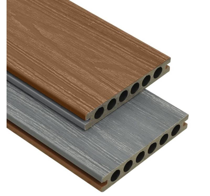 vidaXL Teppichboden WPC Terrassendielen mit Zubehör Braun und Grau 35 m² 4 m von vidaXL